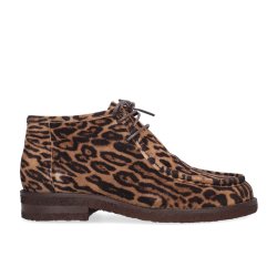 Billi BI - Ankelstvle i leopard med snre og rgummi - A7025