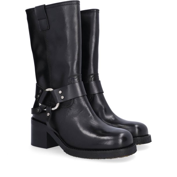 Billi Bi - Biker med trekvartlangt skaft i sort - A7196