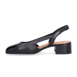Billi Bi - Sko i sort med slingback og lille hl - A8069