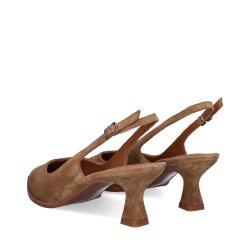 Billi bi - pumps i brun ruskind med slingback - A8089