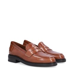 Billi Bi - Loafer i caramelfarvet lak - A9300