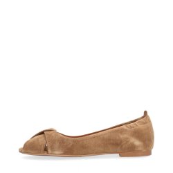 Billi Bi - Flad ballerina i sand med peeptoe - A9410