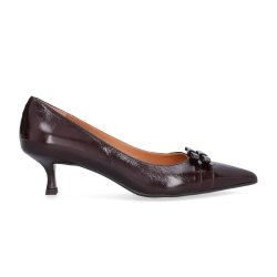 Billi Bi - Pumps i brun lak med sl�jfer - A9452