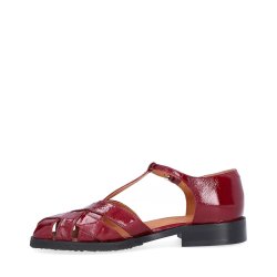 Billi Bi - Flad sandalsko i bordeaux lak med r�gummis�l - A9683