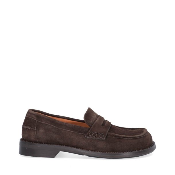 Billi Bi - Loafer i m�rkebrun med bred snude - B1125