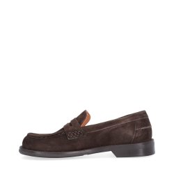 Billi Bi - Loafer i m�rkebrun med bred snude - B1125