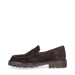 Billi Bi - Loafer i m�rkebrun med grov s�l - B1355