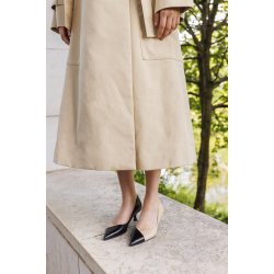 Billi Bi - Pumps i sort og beige med lille hl - A5610