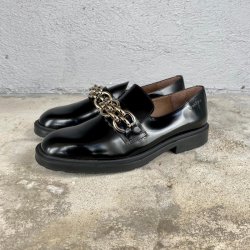 Wonders - Loafer i sort med sølvkæde og - 9103 - WONDERS - Como Shoes