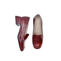 Wonders - loafer i vinr�d lak med lille h�l - D-1204