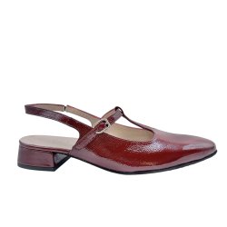 Wonders - Sko i vinr�d med slingback og lille h�l - B9732
