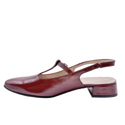 Wonders - Sko i vinr�d med slingback og lille h�l - B9732