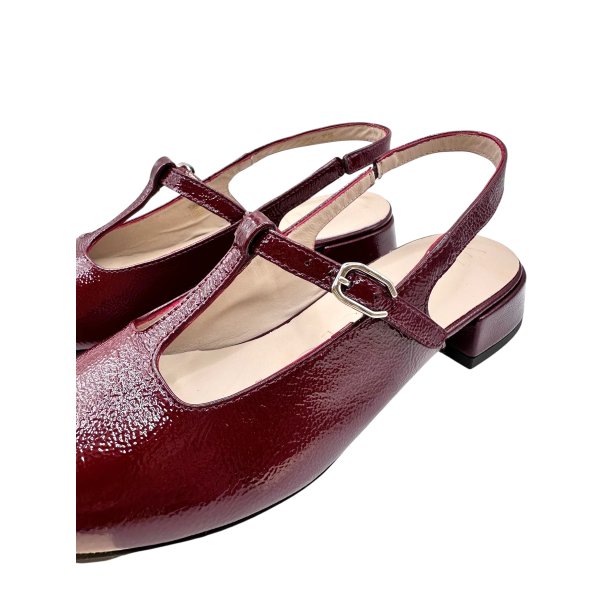 Wonders - Sko i vinr�d med slingback og lille h�l - B9732