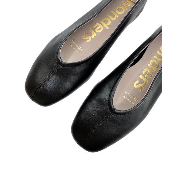 Wonders - Enkel ballerina i sort - A8661