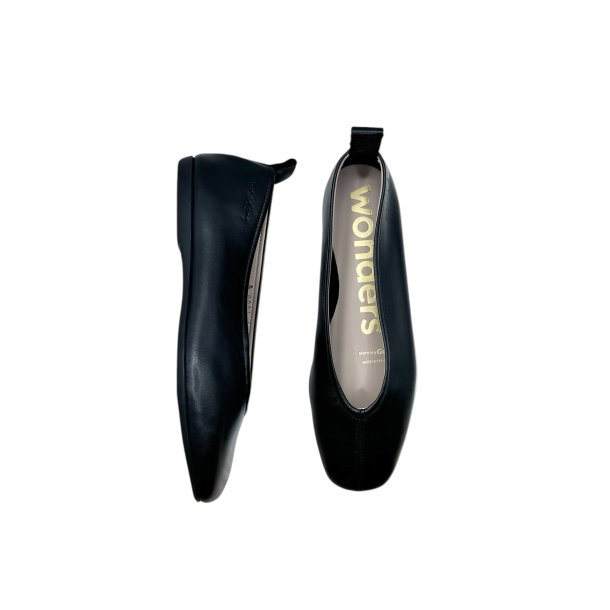 Wonders - Enkel ballerina i sort - A8661