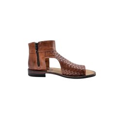 Bubetti - Sandal i cognac med flet og lynl�se - 3585