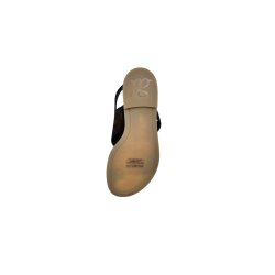 Paul Green - Flad sandal i m�rkebrun med t�-rem - 6216