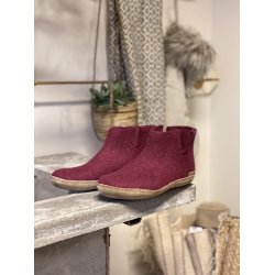 Glerups - Ankelstvle i cranberry