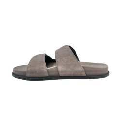 TGA By Ahler - Slippers i beige ruskind med velcro - 1151