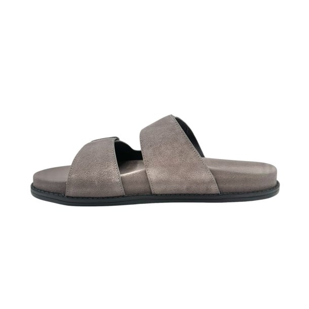 TGA By Ahler - Slippers i beige ruskind med velcro - 1151