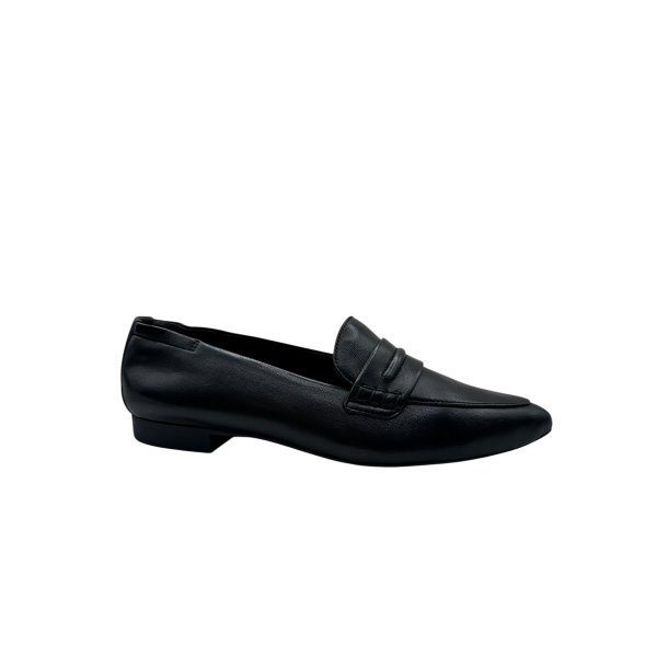 Paul Green - Flad loafer i sort med spids snude - 1225