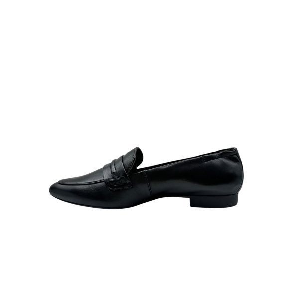 Paul Green - Flad loafer i sort med spids snude - 1225