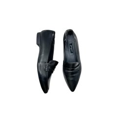 Paul Green - Flad loafer i sort med spids snude - 1225