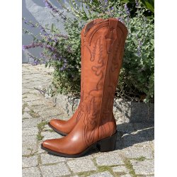 Bukela - Lang cowboystvle i cognac med syninger - Denver