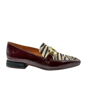 Chie Mihara - Flad loafer i bordeaux med zebra - Gildo