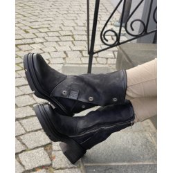 Airstep - Stvlette i sort med slag og slv-detaljer