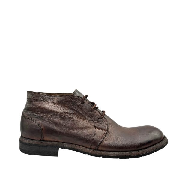 Bubetti herre - Ankelst�vle i antik brun med sn�rre - 8484