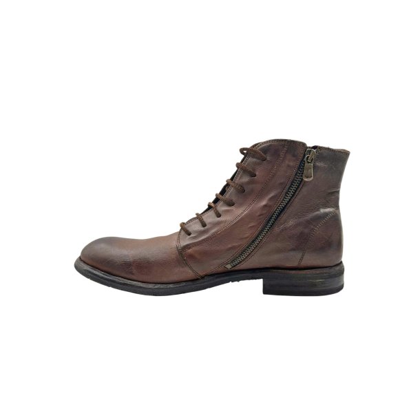 Bubetti herre - Ankelst�vle med sn�re og lynl�se i kastanie - 8546