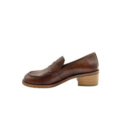 Wonders - Loafer i cognac med r�gummi og moderat h�l - D2101