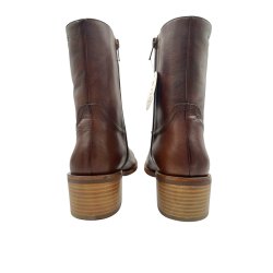 Wonders - St�vlette i cognac med r�gummi og lys s�l - D2110