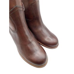 Wonders - St�vlette i cognac med r�gummi og lys s�l - D2110