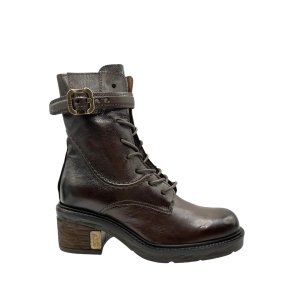 Airstep - St�vlette i m�rkebrun med sn�re og lynl�s 