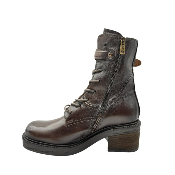 Airstep - St�vlette i m�rkebrun med sn�re og lynl�s 