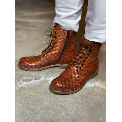 Moma - Stvlette i cognac flet med snre og lynls 