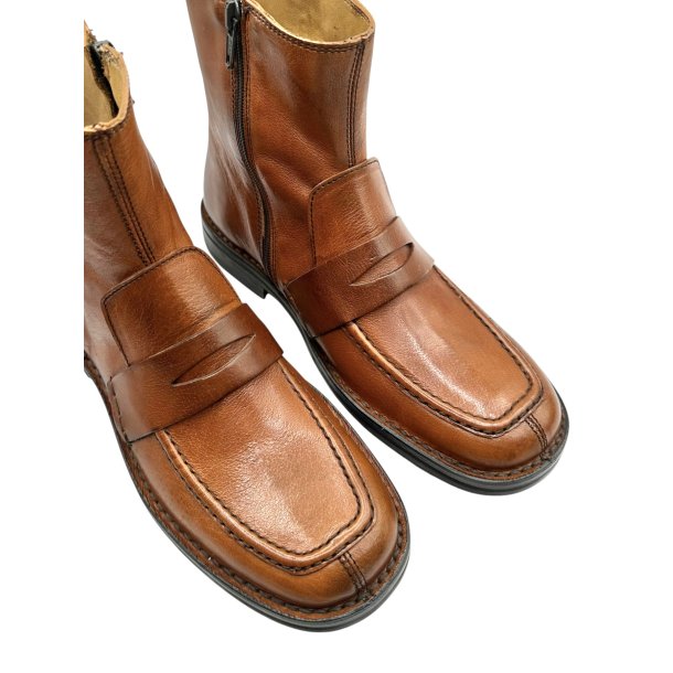 Bubetti - St�vlette i cognac med loafer look - 10151