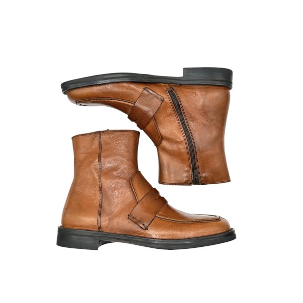 Bubetti - St�vlette i cognac med loafer look - 10151