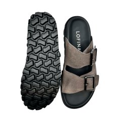 Lofina herre - Slippers i gr�-brun - U9911