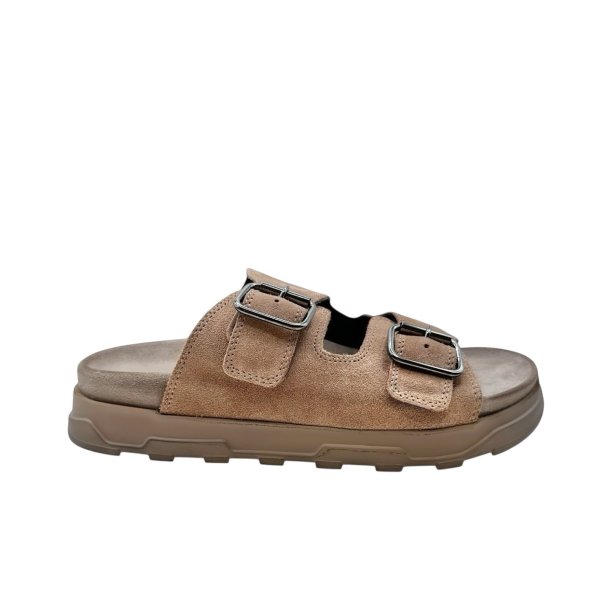 Lofina - Slippers i pudder farvet ruskind -  IE-240