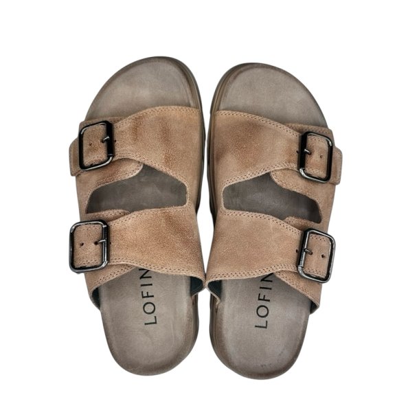 Lofina - Slippers i pudder farvet ruskind -  IE-240