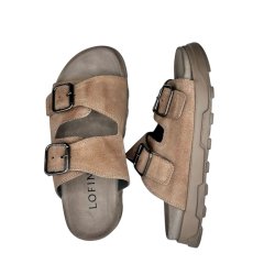 Lofina - Slippers i pudder farvet ruskind -  IE-240