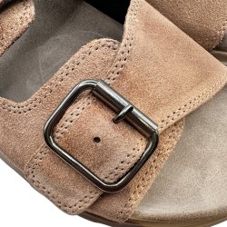 Lofina - Slippers i pudder farvet ruskind -  IE-240