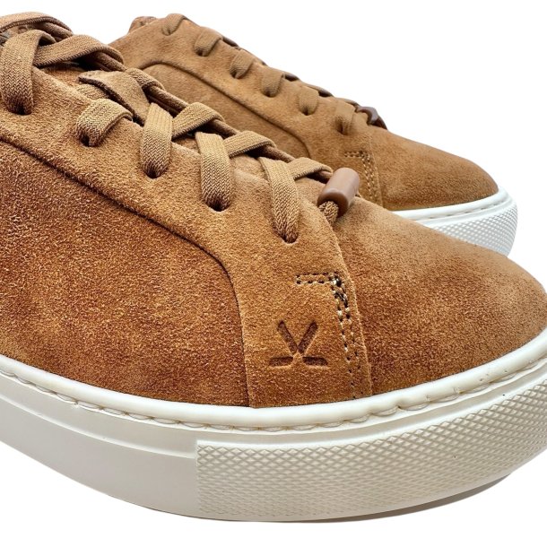Lloyd - Sneakers i camel ruskind med sn�re - Metro