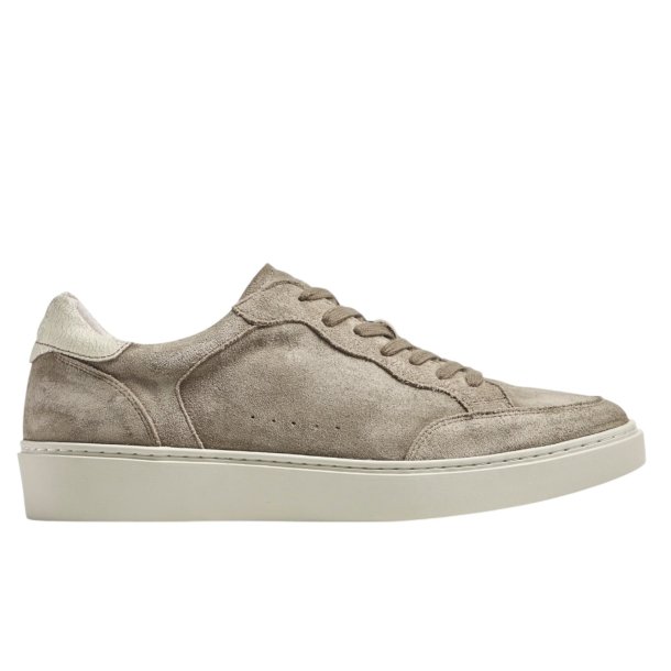TGA By Ahler - Sneakers i sandfarvet ruskind med sn�re - 304