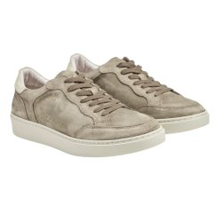 TGA By Ahler - Sneakers i sandfarvet ruskind med sn�re - 304