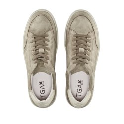 TGA By Ahler - Sneakers i sandfarvet ruskind med sn�re - 304