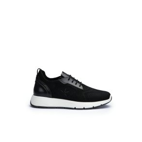 Lloyd herre - Sneakers i sort tekstil og skind - Echo